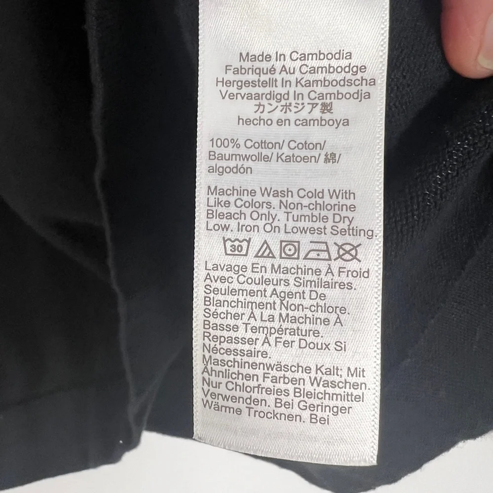 J. Crew Factory Men's Black‎ 100% Cotton Crewneck Sweater-Tee Preppy Classic XL
